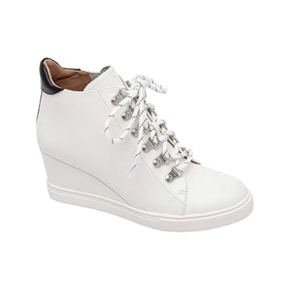 LINEA Paolo Shoes - Linea Paolo FINA Ankle Booties wedge sneaker 8.5 M white